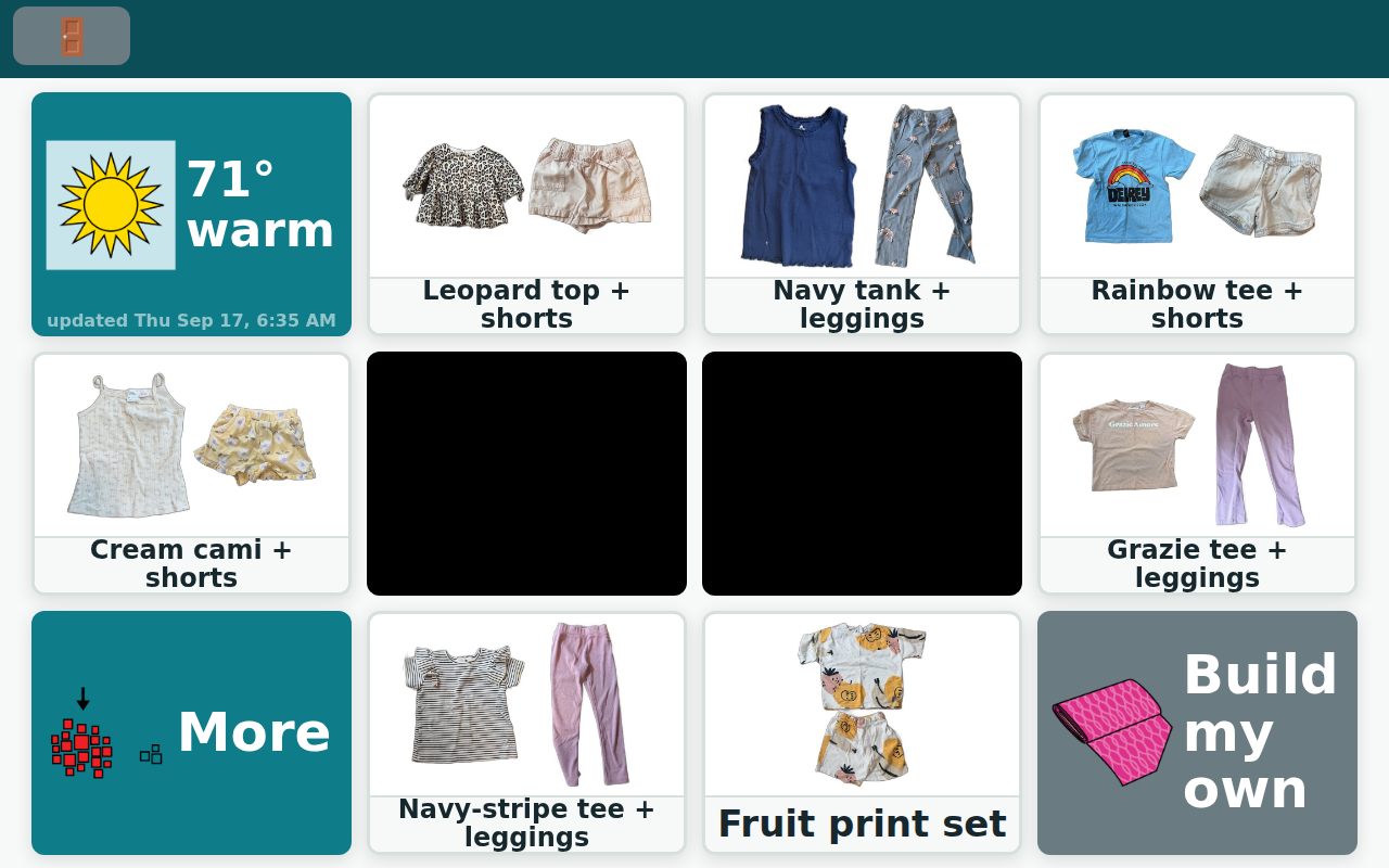 Screenshot of the app